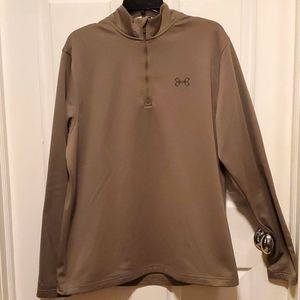 Under Armour Fishing Men's Olive Green Half Zip Pullover Sweater - Size Large